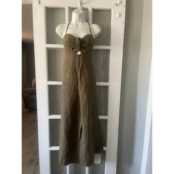 Anthropologie‎ Elevenses Jumpsuit Olive Green - Picture 6 of 12